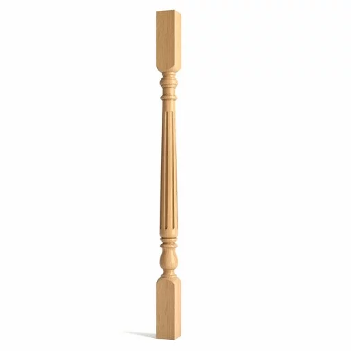 VICTORIAN WOOD STAIR BALUSTERS FLUTED