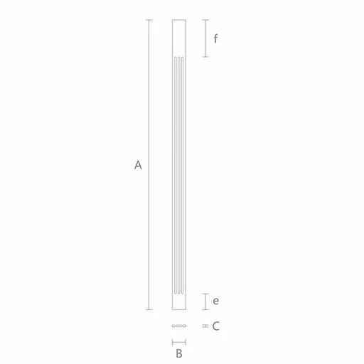 Wooden reeded pilaster for interiors Classic