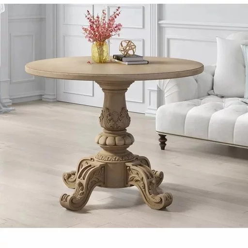 CARVED BAROQUE PEDESTAL TABLE BASE WITH FOUR LEGS
