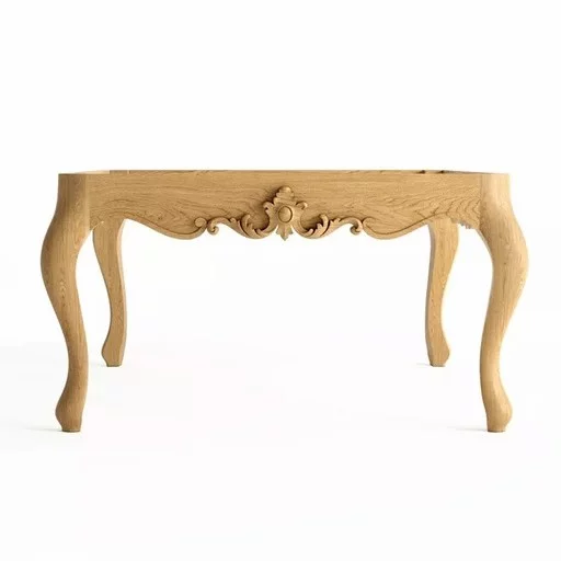 BAROQUE WOODEN COFFEE TABLE WITH CABRIOLE LEGS