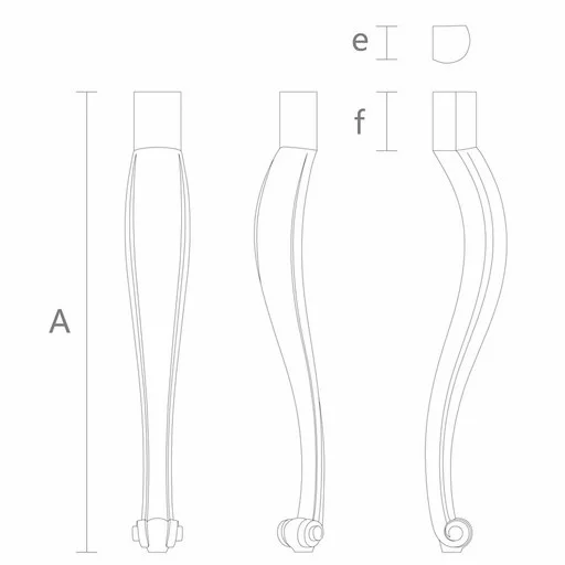 Cabriole table legs quiet luxury style (1 PC)