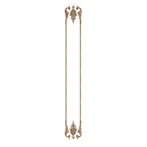 CARVED BAROQUE STYLE EMBELLISHMENT WITH FLOWER BUDS