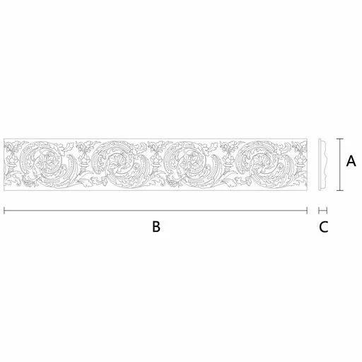 RUNNING ACANTHUS LEAF MOULDING BAROQUE