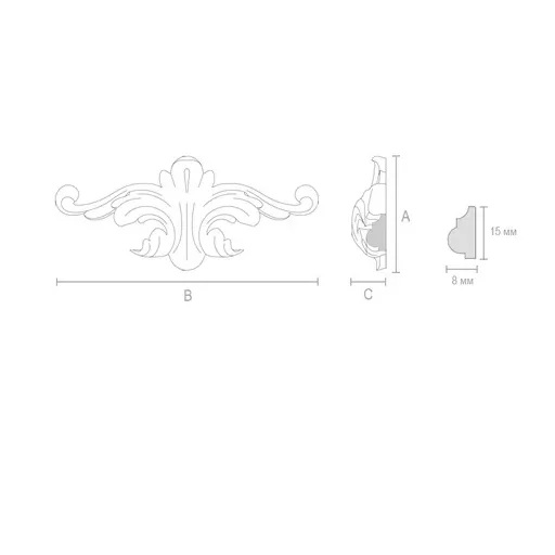 CLASSICAL WOODEN ONLAY FOR MOULDING DECORATION