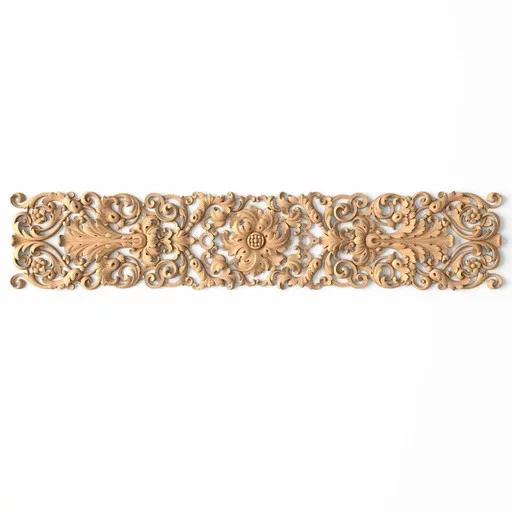 Baroque wooden decorative onlay for walls and ceilings
