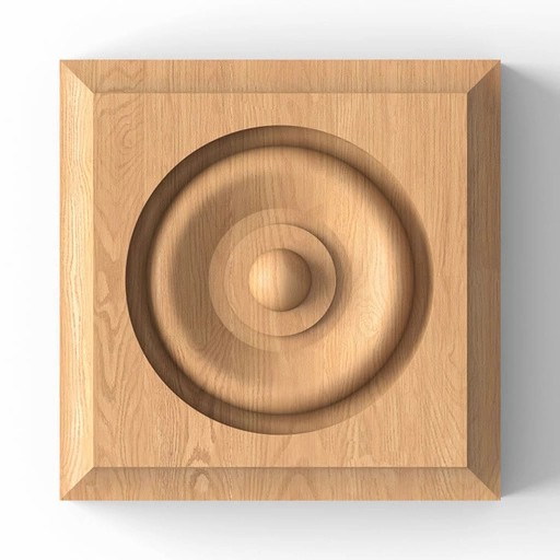 SQUARE WOOD MEDALLION ART DECO