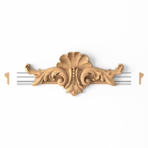 BEADED WOODEN CENTER ONLAY FOR MOULDING SHELL
