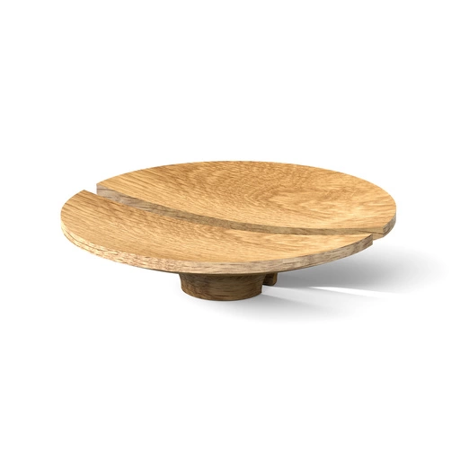 WOOD CABINET KNOB FROM TWO 5\ HALF ROUND PARTS FROM OAK. (SET OF 4 PC.)