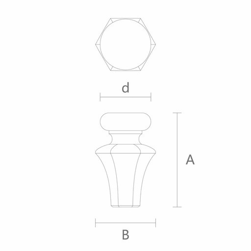 Furniture feet tapered classic style (1 PC)