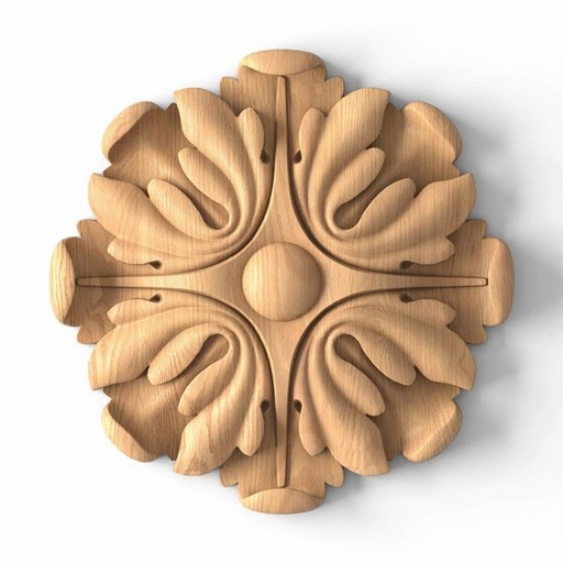 WOOD MEDALLIONS FLORAL FOR FURNITURE