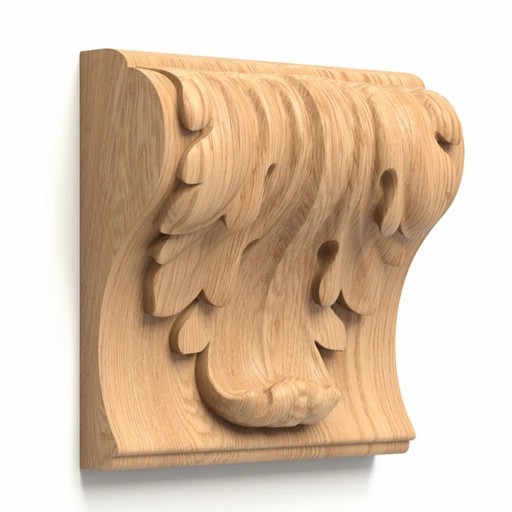 WIDE DECORATIVE CORBEL WITH ACANTHUS LEAF