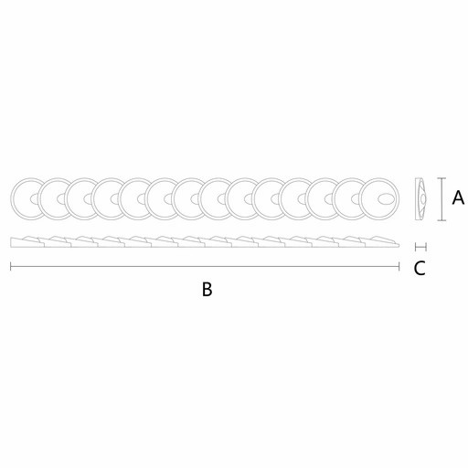 CARVED MOULDINGS WITH ROUND COINS MINIMALIST