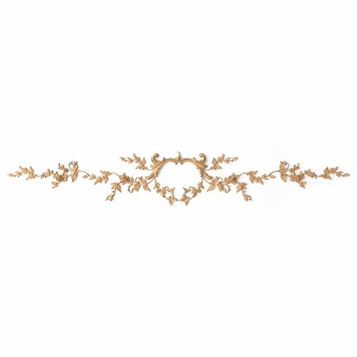 Ornamental scroll onlay with rose vines.