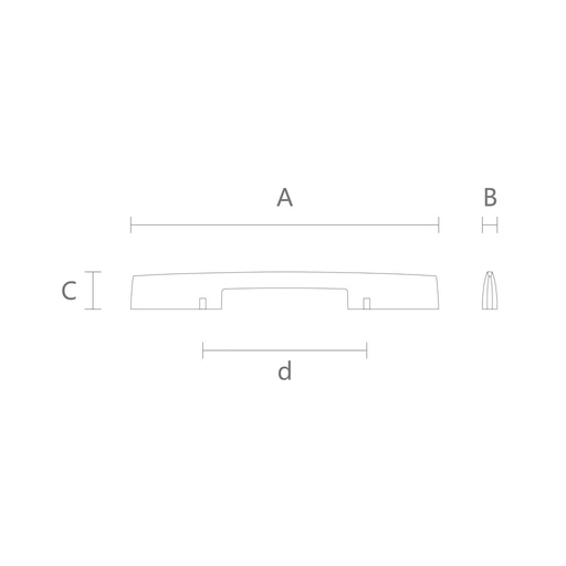 RECTANGULAR WOOD FURNITURE HANDLES 8" TO 16 INCHES. (SET OF 4 PC.)