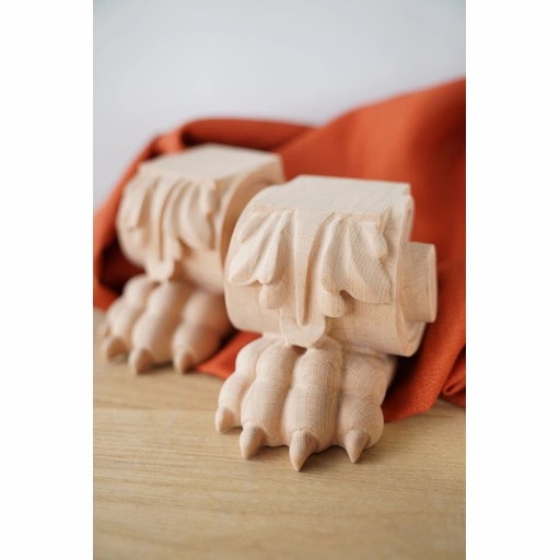 Lion paw furniture legs wooden (1 PC)