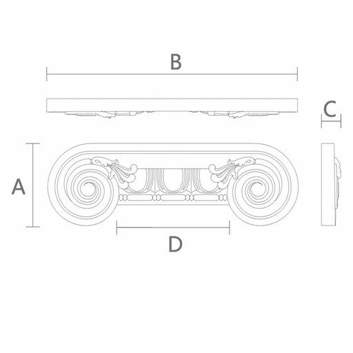 Classical wooden capital designs for pilaster ionic order
