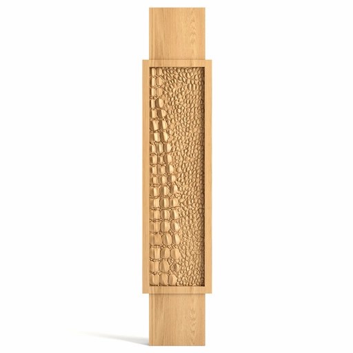 SOLID WOOD CARVED BALUSTER WITH A CROCODILE SKIN TEXTURE