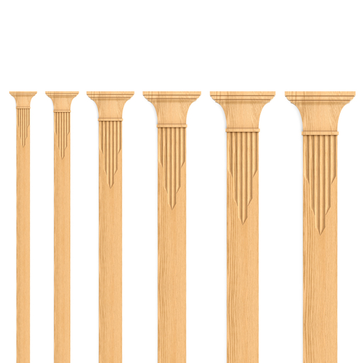 HANDCRAFTED HARDWOOD PILASTER WITH FLUTES