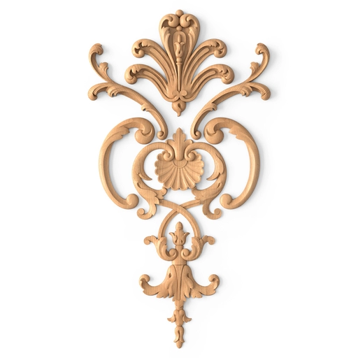 Pompous intertwined set of wooden overlays