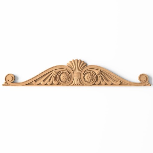 Antique large appliques wood with scrolls and flowers