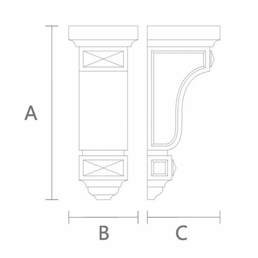 Wall corbels carved from hardwood Classic