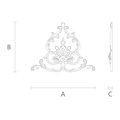 Winding wooden set of overlays pronounced center