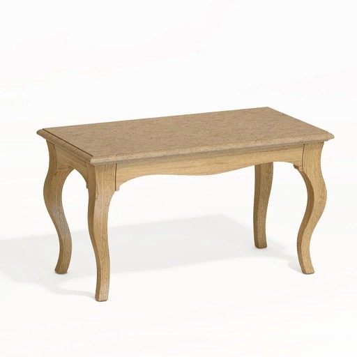 RECTANGULAR CLASSIC BEDROOM BENCH FROM OAK