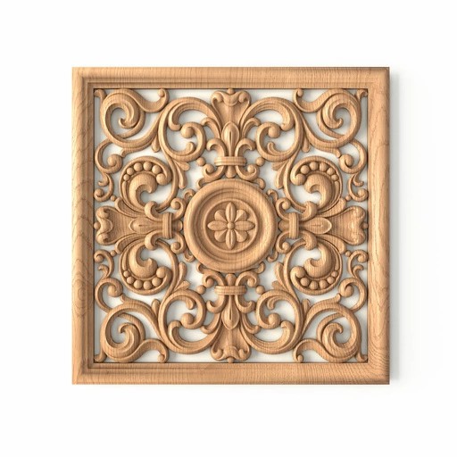 Square ornamental moulding appliques