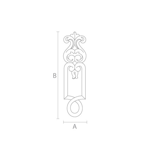 Handcrafted Classic style pilaster onlay from wood