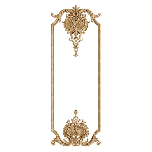 VINTAGE FRENCH WALL PANELS WITH CARVED PALMETTOS, ACANTHUS LEAVES AND FLOWERS