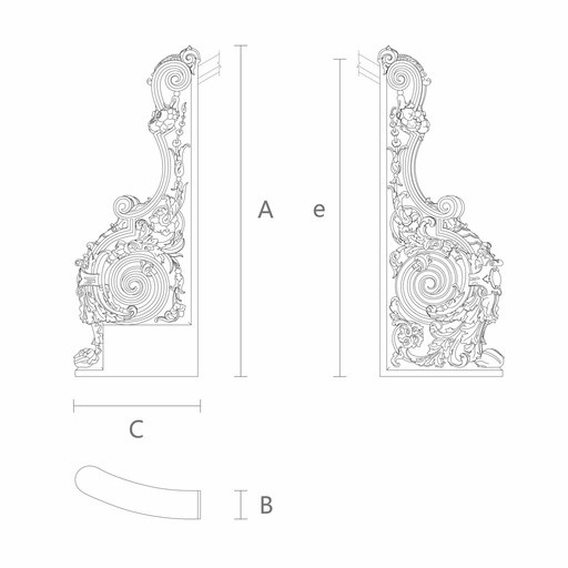 ORNATE ANTIQUE STYLE WOODEN STAIRCASE POST, LEFT