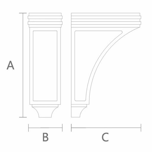 Large wood corbels for ceilings Neoclassic