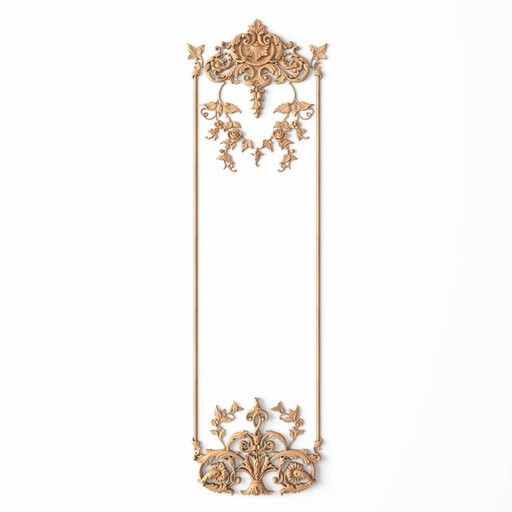 Ornate french wall panel with roses