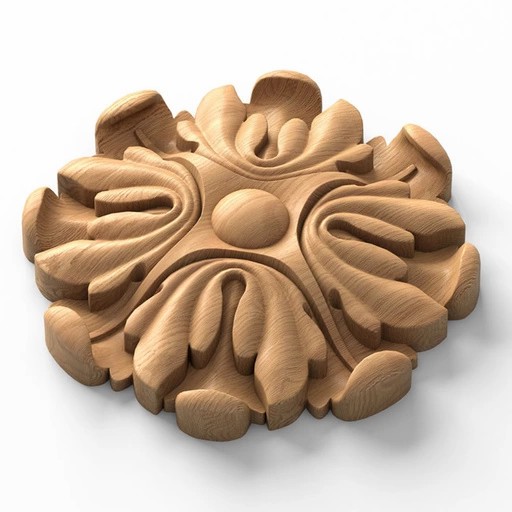 WOOD MEDALLIONS FLORAL FOR FURNITURE