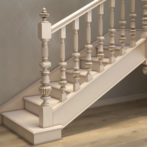 SOLID WOOD RENAISSANCE POST FOR STAIRCASE