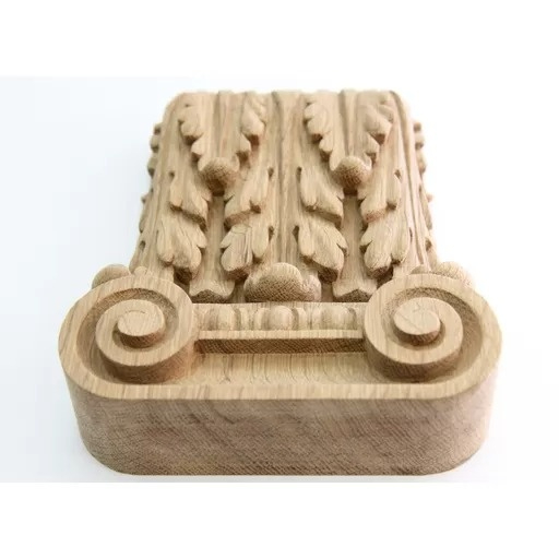 Pilaster capital Ionic with acanthus leaves and egg and dart motif