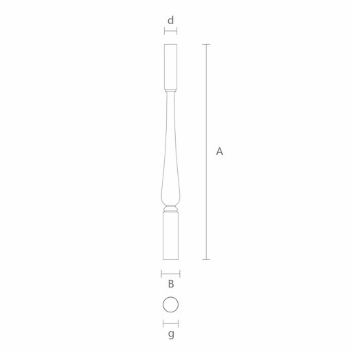 ROUND CLASSIC WOODEN BALUSTERS FOR STAIRCASE