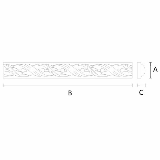 FLORAL FRENCH RIBBON TWIST MOULDING