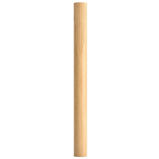 UNFINISHED WOODEN HALF ROUND FLUTED COLUMN