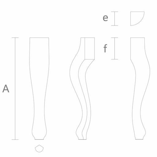 Queen Anne table legs quiet luxury (1 PC)