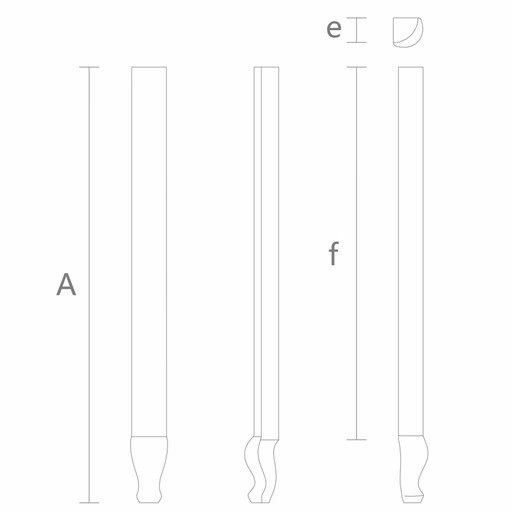 Large unique table legs with curved tip quiet luxury (1 PC)