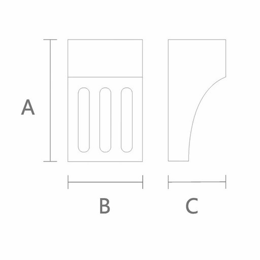 Decorative corbel with flutes Minimalist