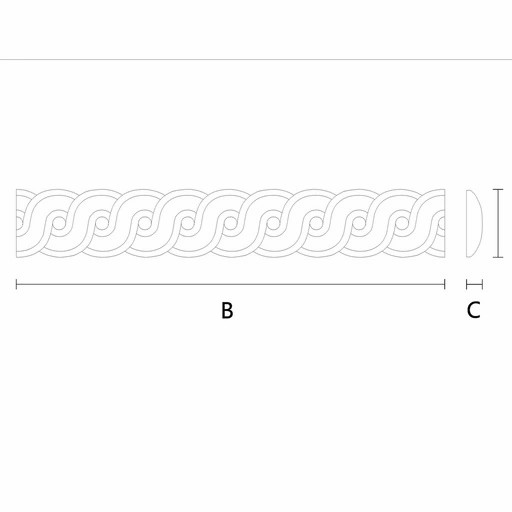 DECORATIVE BYZANTINE RIBBON CARVED MOULDING