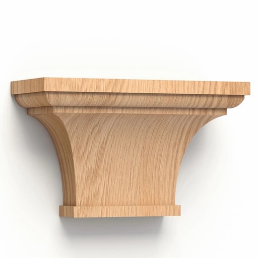 Neoclassical style flat capital for doors from beech