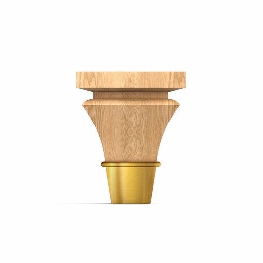 Pedestal furniture feet with golden tips