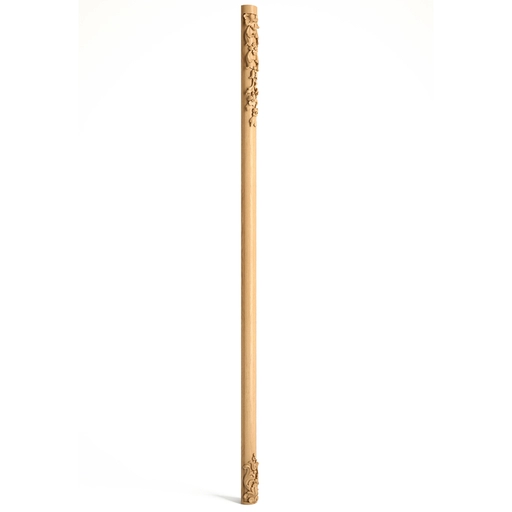 HANDCRAFTED FLORAL CORNER COLUMN FROM WOOD