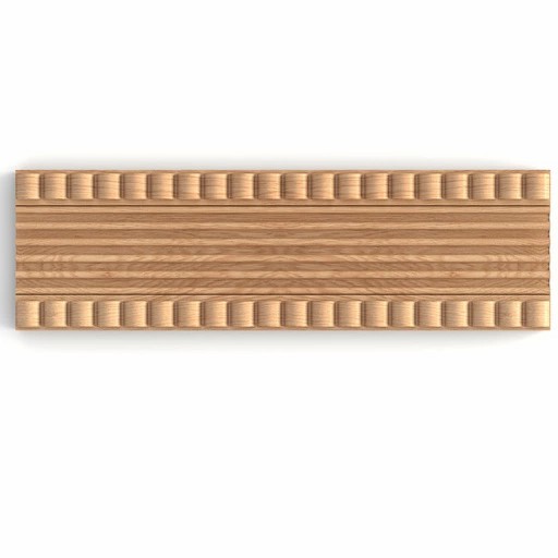 WIDE FLUTED MOULDING WITH REEDED TRIM