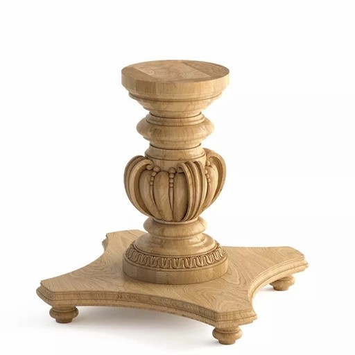 CARVED PEDESTAL TABLE BASE BAROQUE STYLE