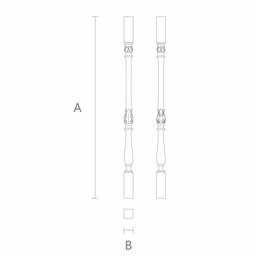 ARCHITECTURAL CLASSIC WOOD SPINDLE FOR STAIRCASE