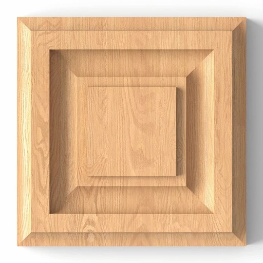 Square wooden rosettes Minimalist